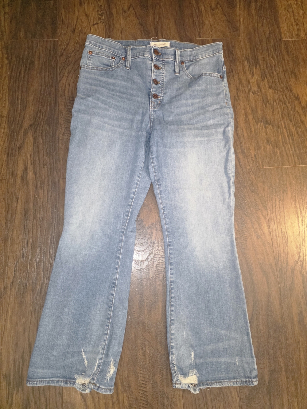 Madewell Light Wash Women’s Cali Demi-boot Jeans - Picture 1 of 7